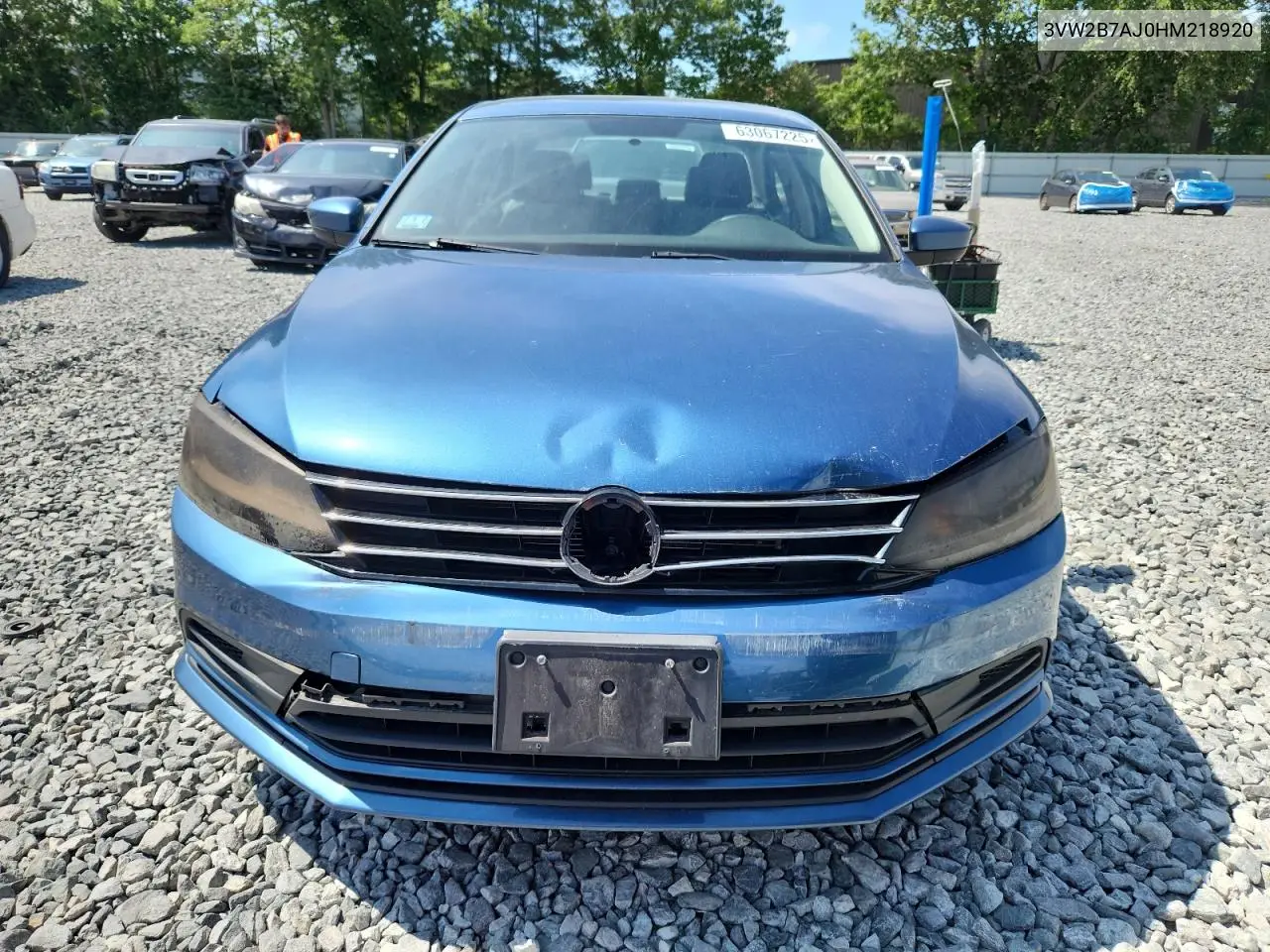 2017 Volkswagen Jetta S VIN: 3VW2B7AJ0HM218920 Lot: 63067225