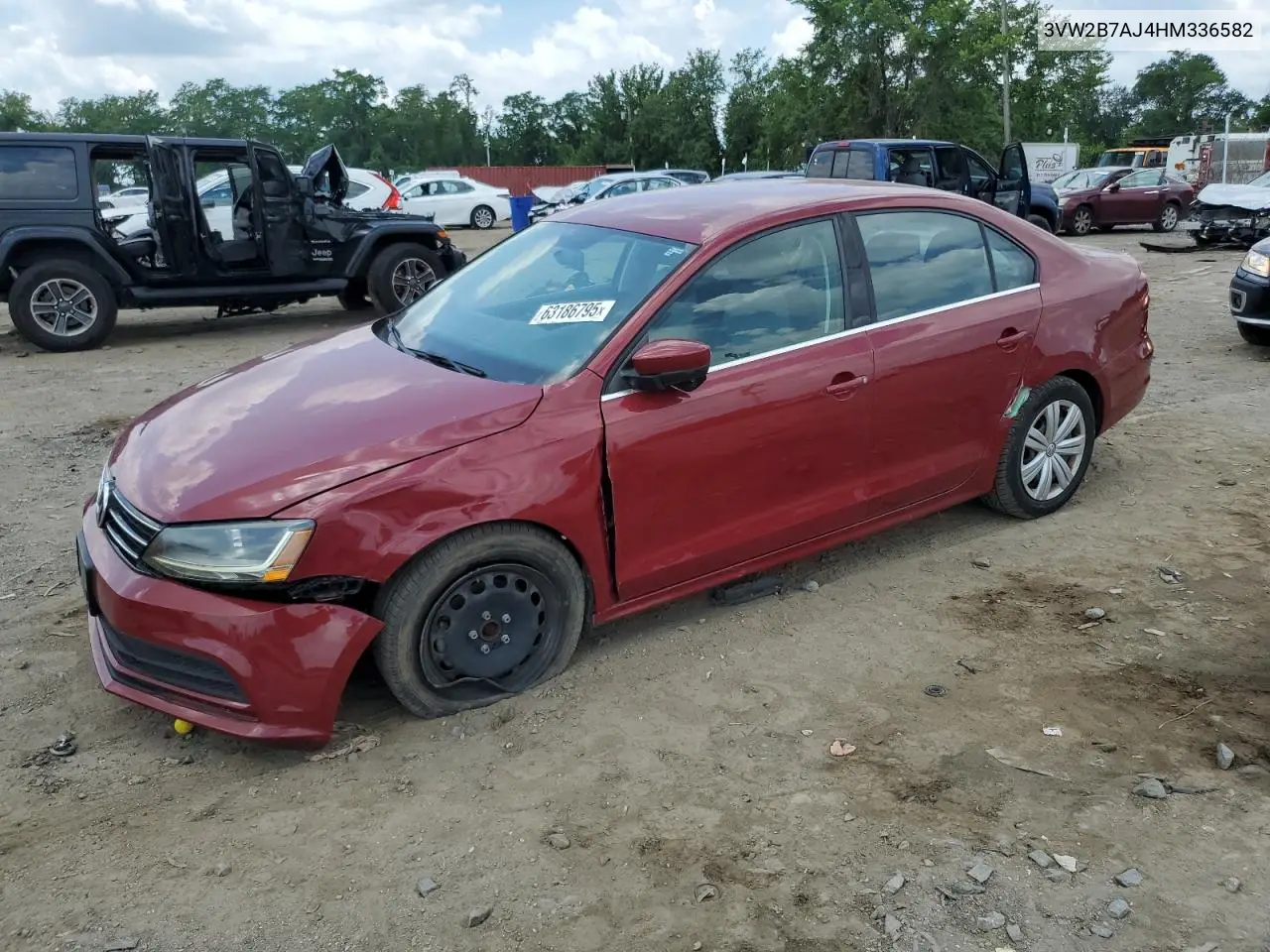 2017 Volkswagen Jetta S VIN: 3VW2B7AJ4HM336582 Lot: 63186795