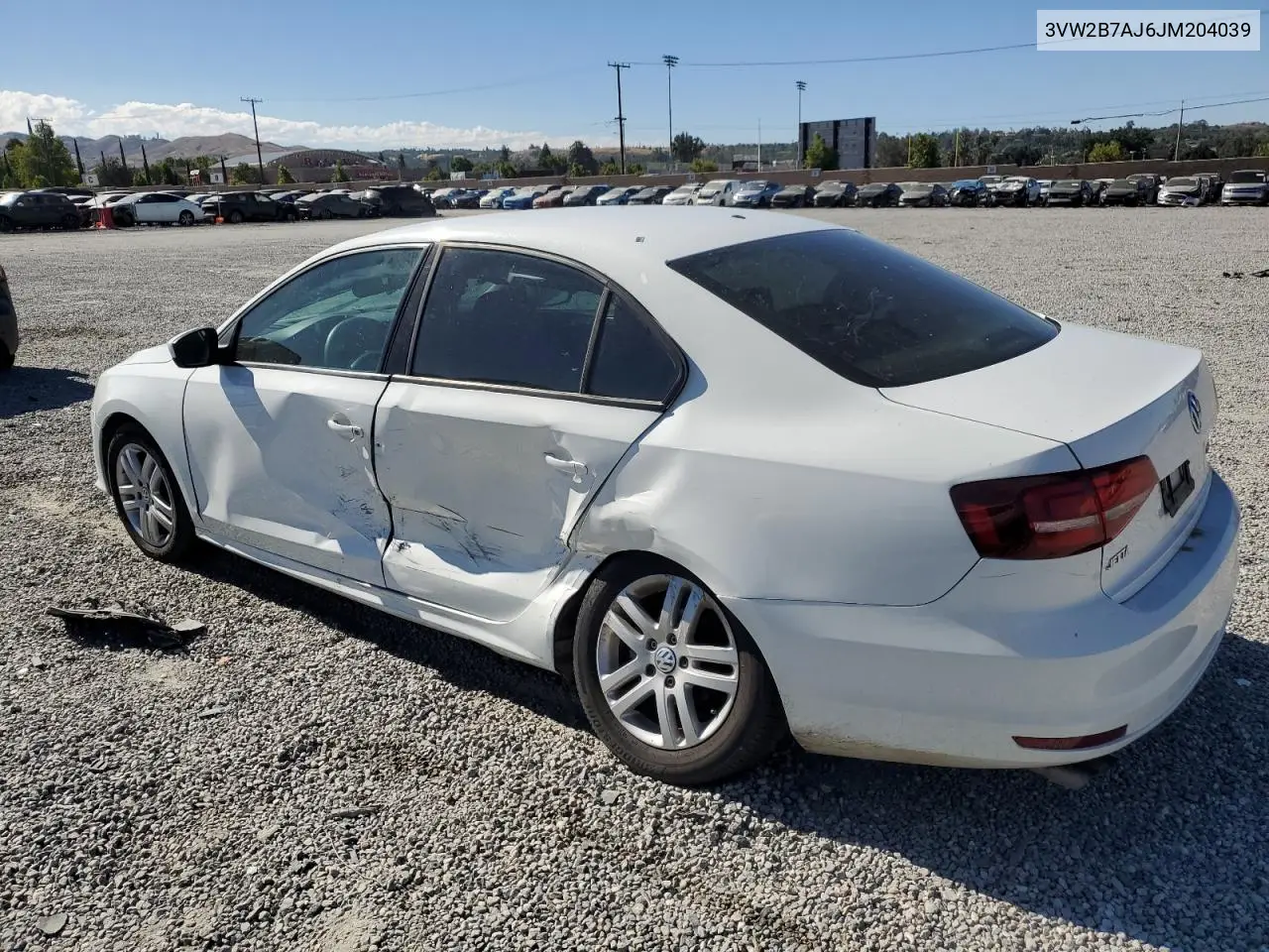 2018 Volkswagen Jetta S VIN: 3VW2B7AJ6JM204039 Lot: 62743055