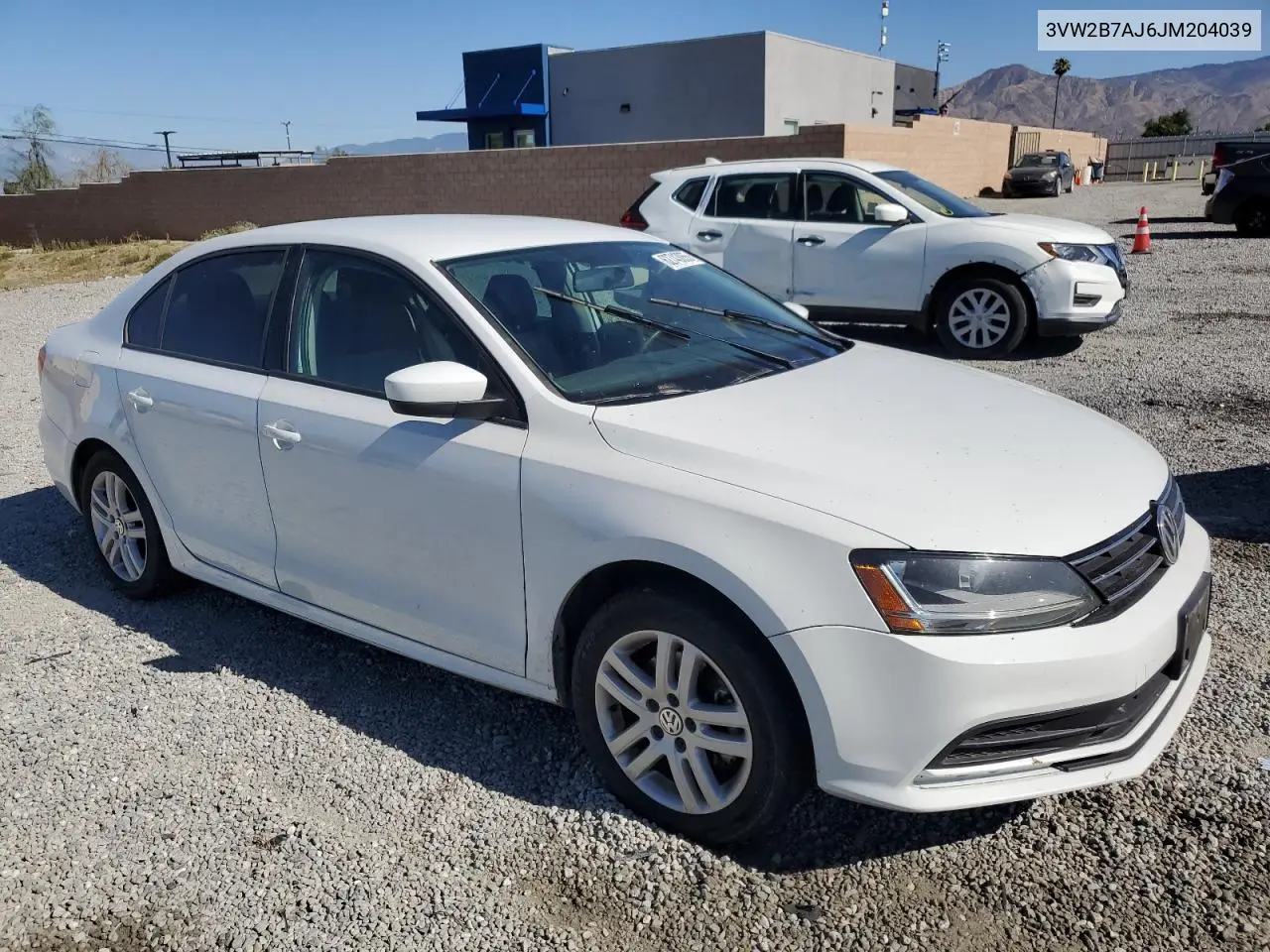 2018 Volkswagen Jetta S VIN: 3VW2B7AJ6JM204039 Lot: 62743055
