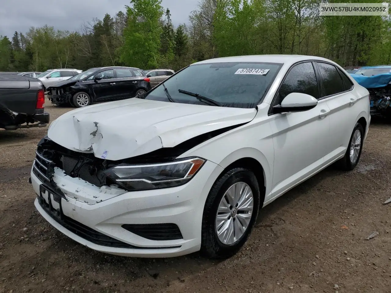 2019 Volkswagen Jetta S VIN: 3VWC57BU4KM020952 Lot: 57087475