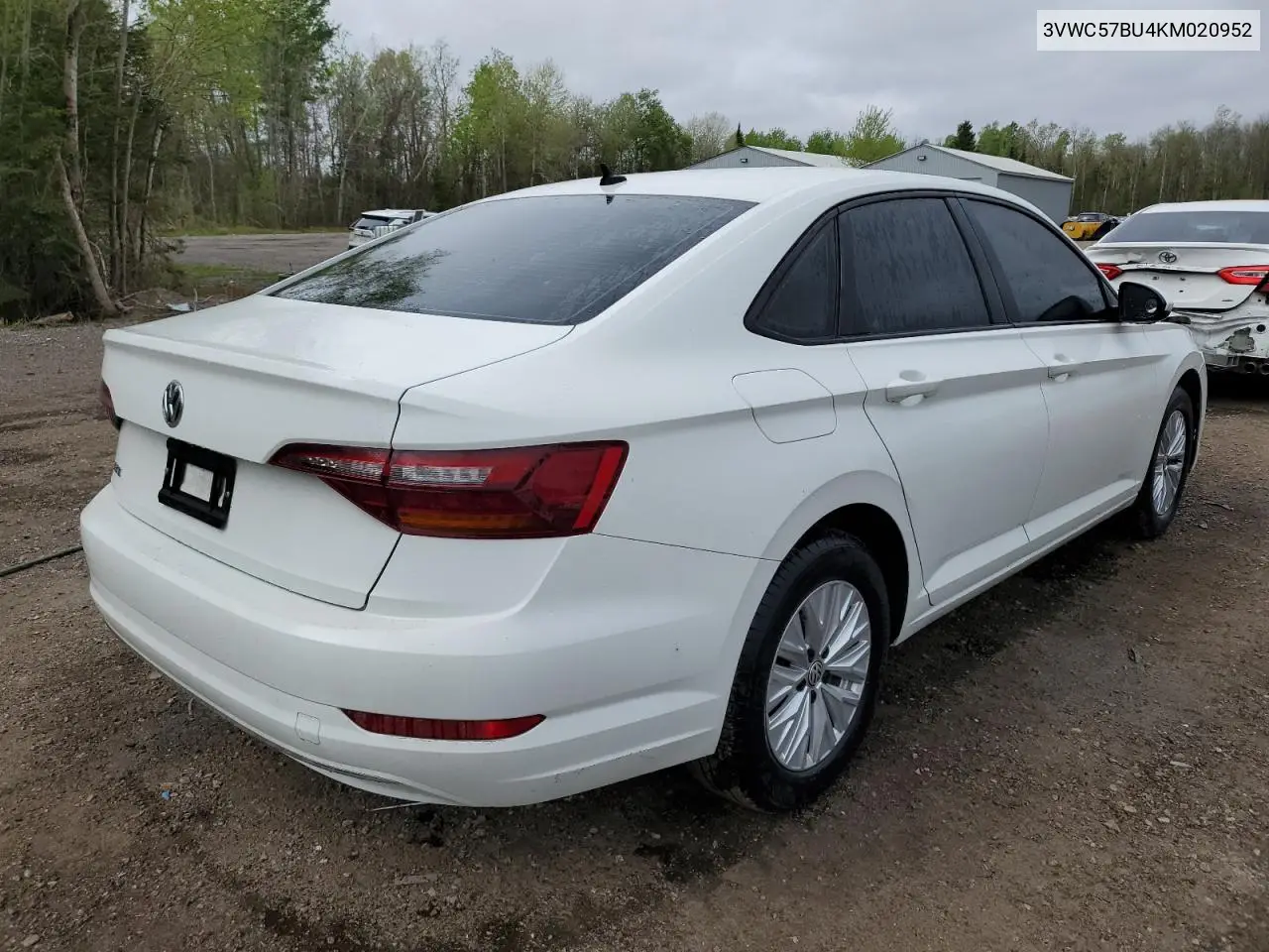 2019 Volkswagen Jetta S VIN: 3VWC57BU4KM020952 Lot: 57087475