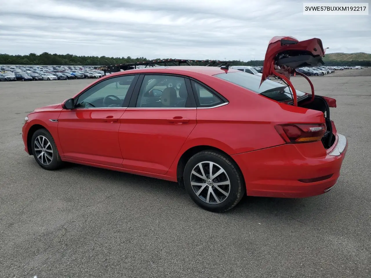 2019 Volkswagen Jetta Sel VIN: 3VWE57BUXKM192217 Lot: 62532145