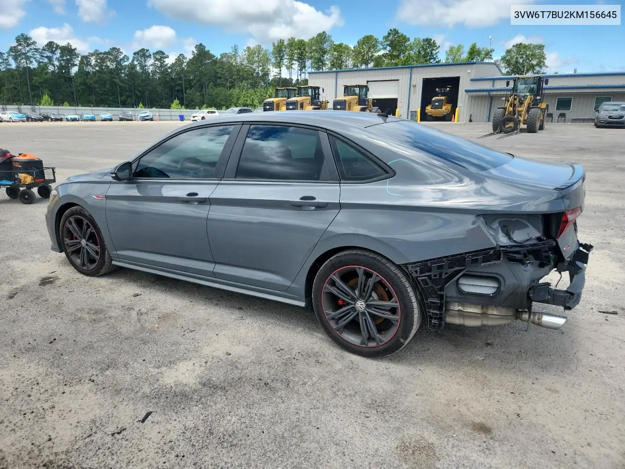 2019 Volkswagen Jetta Gli VIN: 3VW6T7BU2KM156645 Lot: 62632015