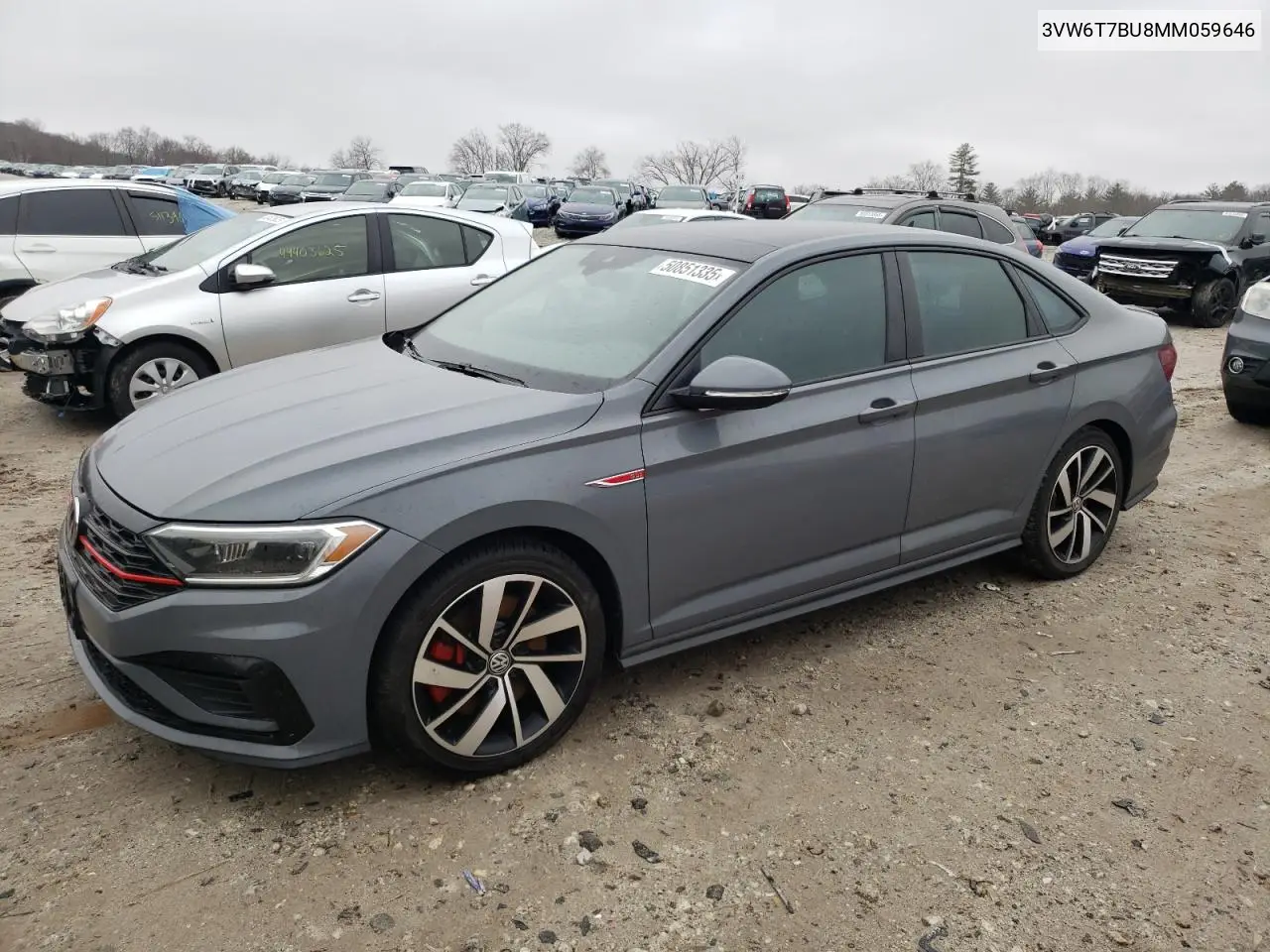 2021 Volkswagen Jetta Gli VIN: 3VW6T7BU8MM059646 Lot: 50851335