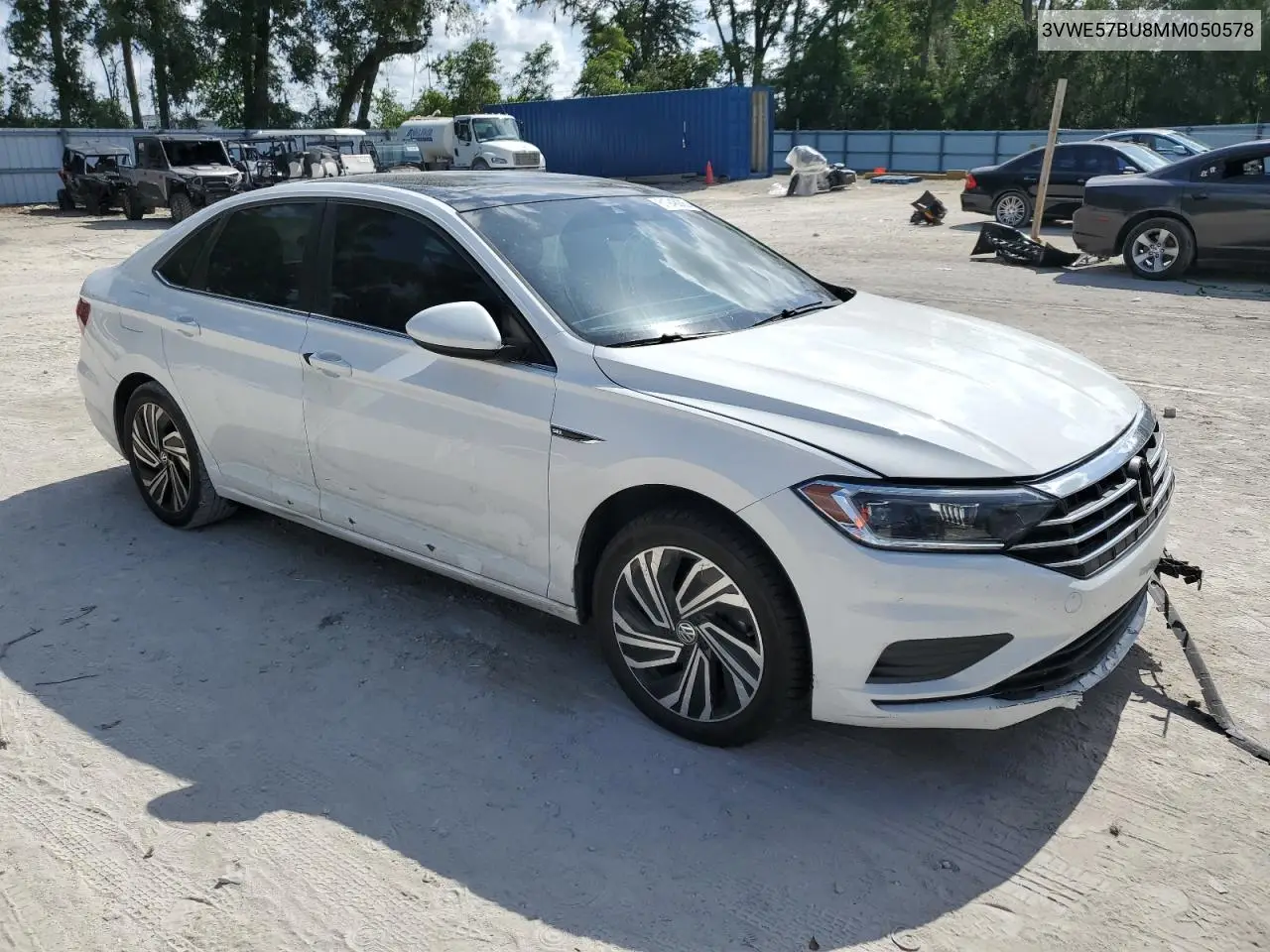 2021 Volkswagen Jetta Sel VIN: 3VWE57BU8MM050578 Lot: 61948005