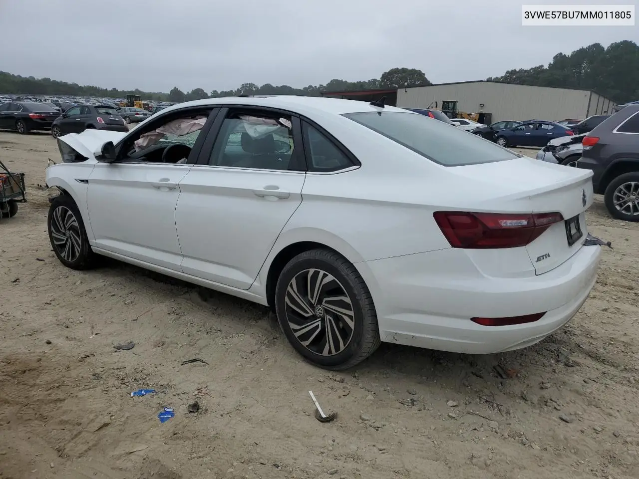 2021 Volkswagen Jetta Sel VIN: 3VWE57BU7MM011805 Lot: 62227385