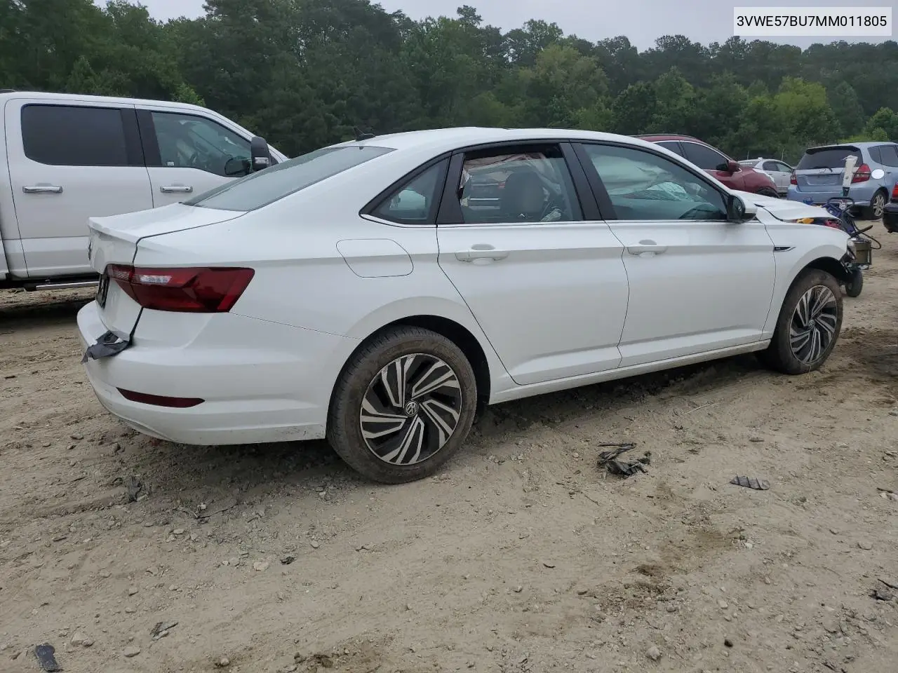 2021 Volkswagen Jetta Sel VIN: 3VWE57BU7MM011805 Lot: 62227385