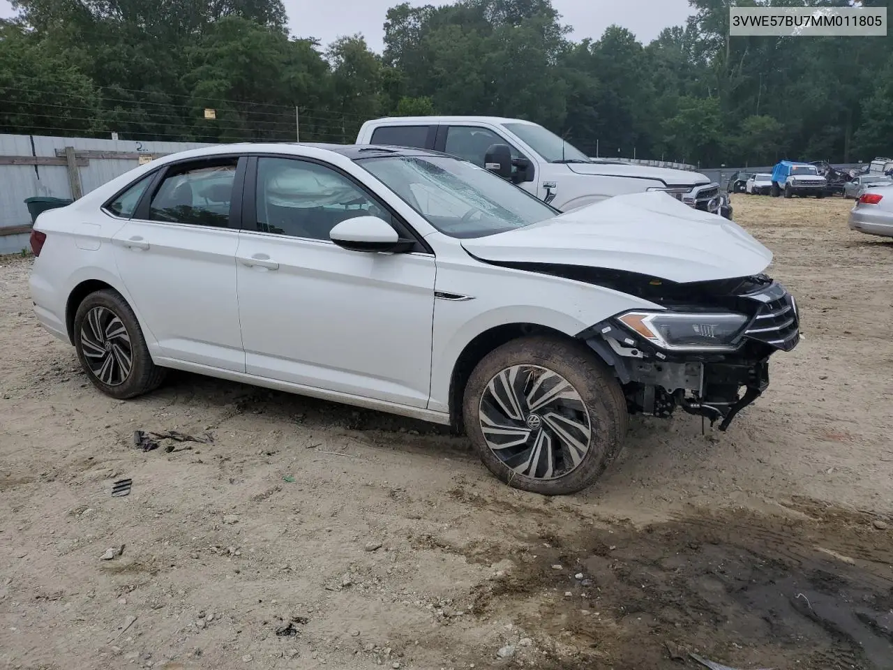 2021 Volkswagen Jetta Sel VIN: 3VWE57BU7MM011805 Lot: 62227385