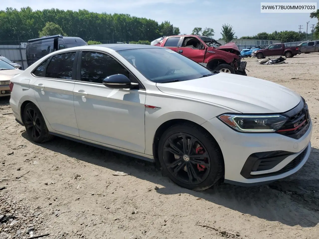 2021 Volkswagen Jetta Gli VIN: 3VW6T7BU0MM097033 Lot: 62339375