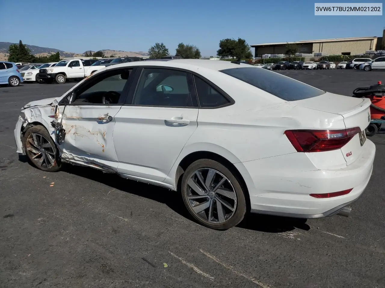 2021 Volkswagen Jetta Gli VIN: 3VW6T7BU2MM021202 Lot: 62583115