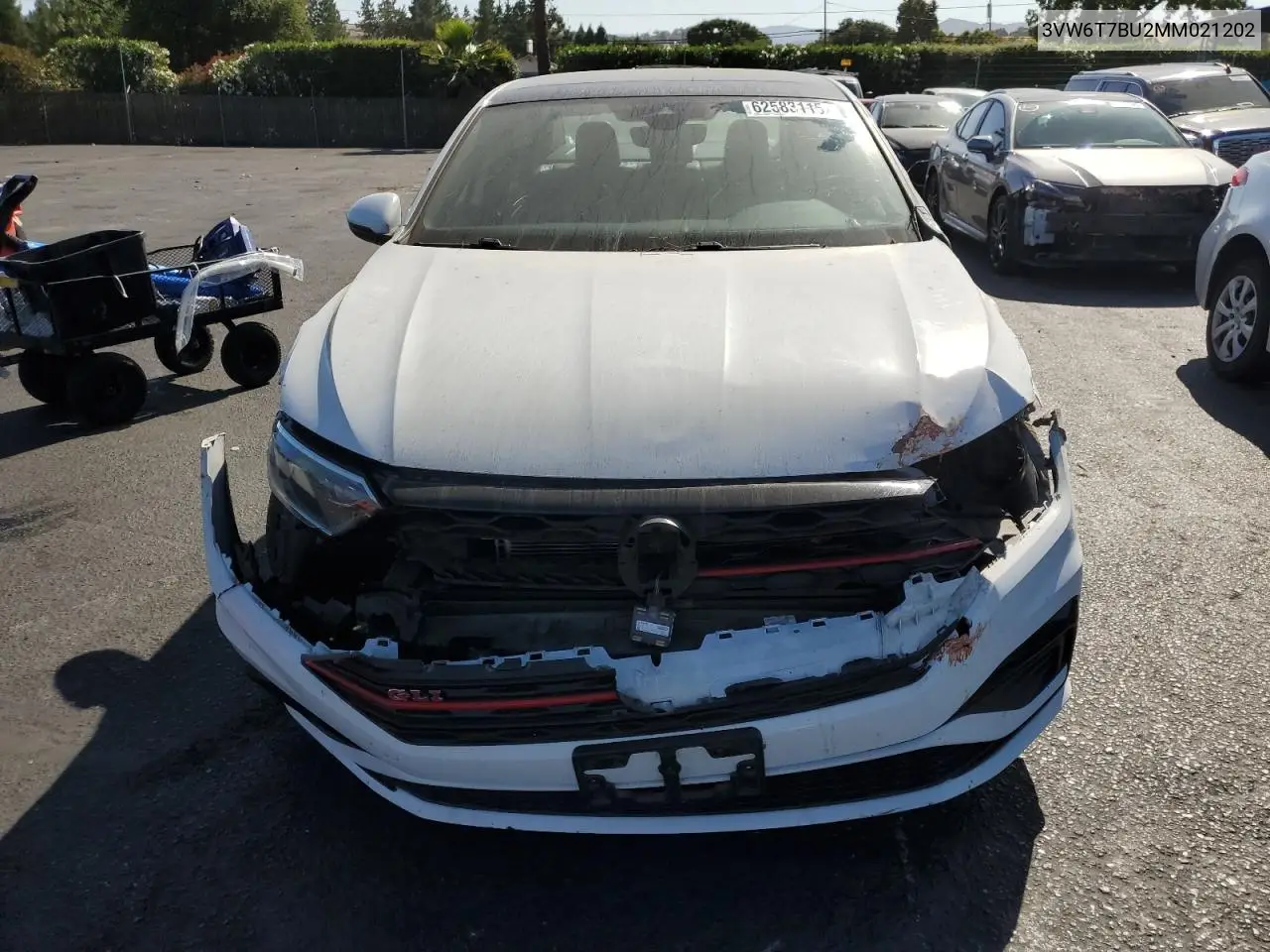 2021 Volkswagen Jetta Gli VIN: 3VW6T7BU2MM021202 Lot: 62583115