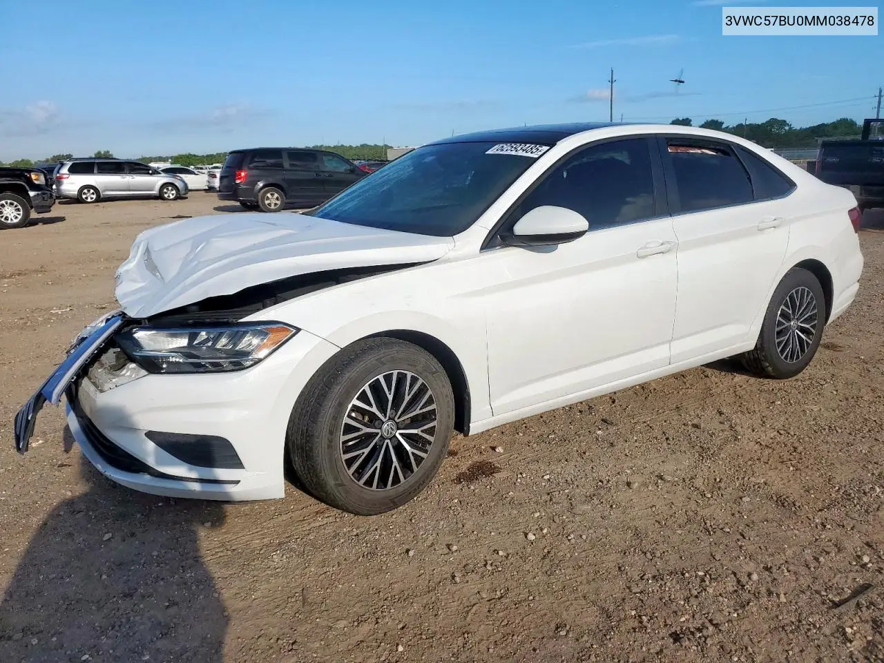 2021 Volkswagen Jetta S VIN: 3VWC57BU0MM038478 Lot: 62593485