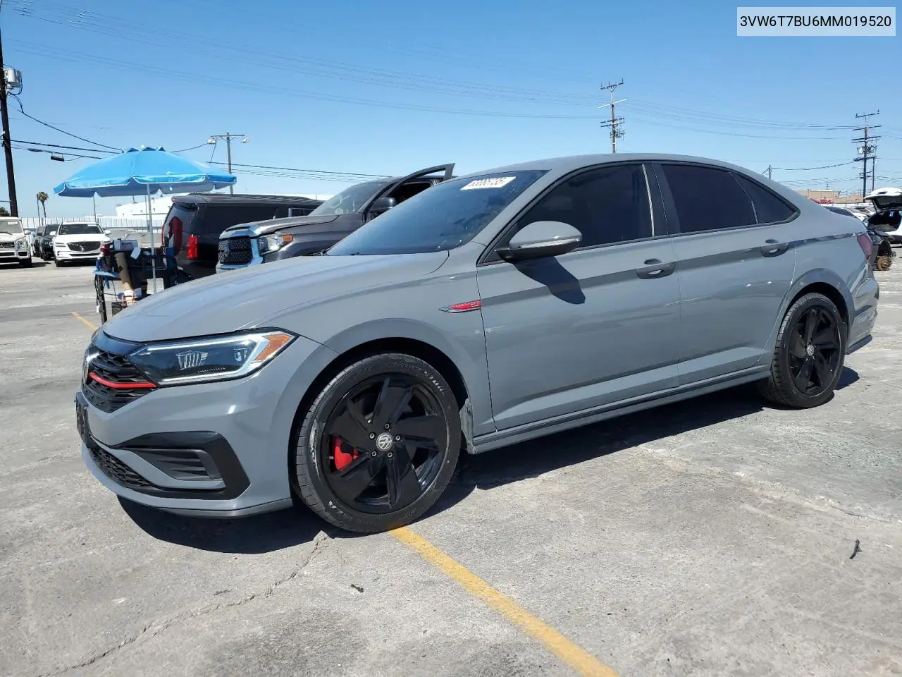 2021 Volkswagen Jetta Gli VIN: 3VW6T7BU6MM019520 Lot: 63085735