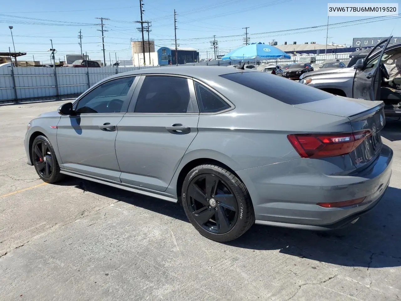 2021 Volkswagen Jetta Gli VIN: 3VW6T7BU6MM019520 Lot: 63085735