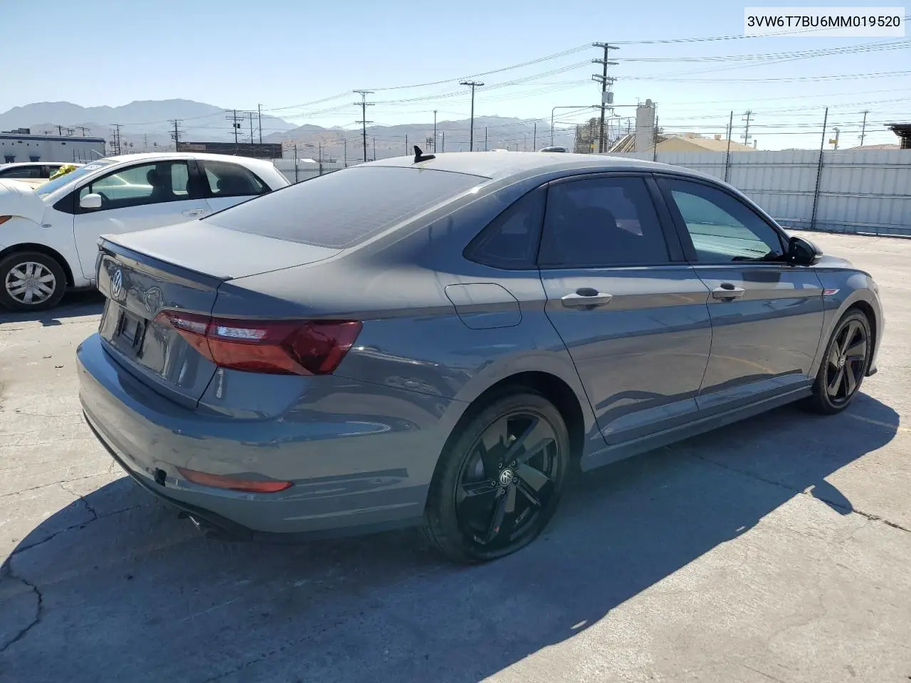 2021 Volkswagen Jetta Gli VIN: 3VW6T7BU6MM019520 Lot: 63085735