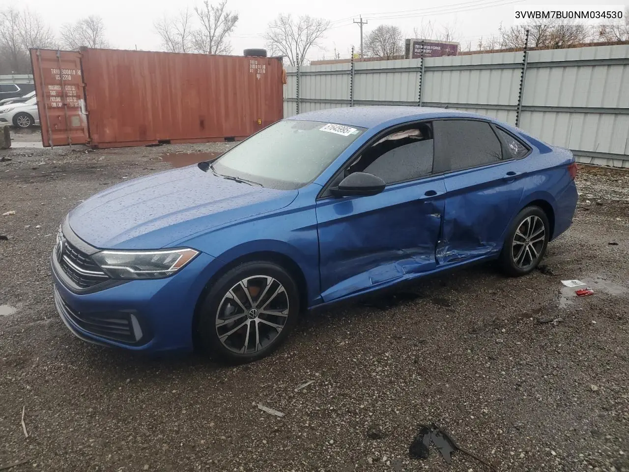 2022 Volkswagen Jetta Sport VIN: 3VWBM7BU0NM034530 Lot: 51645995
