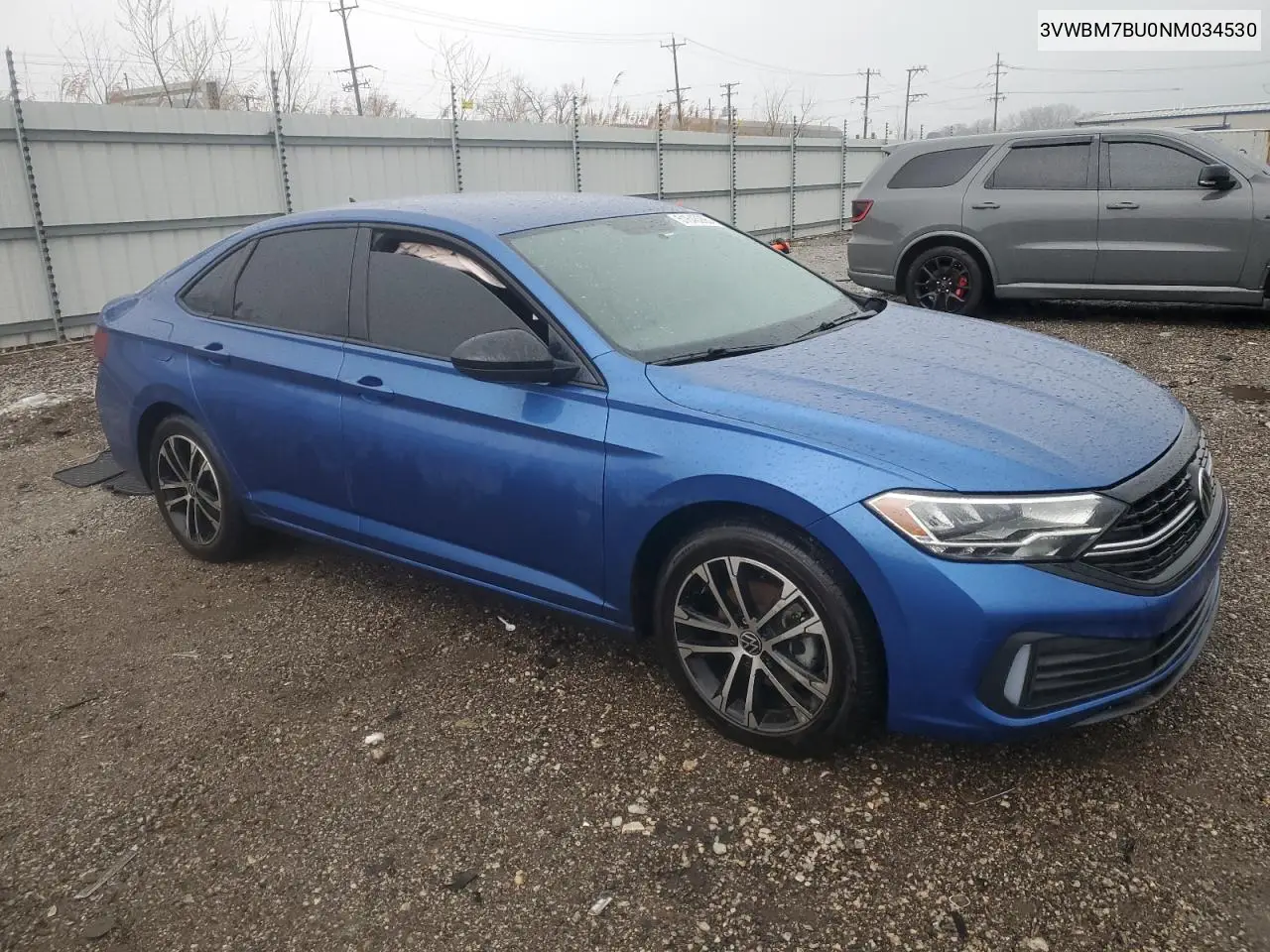 2022 Volkswagen Jetta Sport VIN: 3VWBM7BU0NM034530 Lot: 51645995