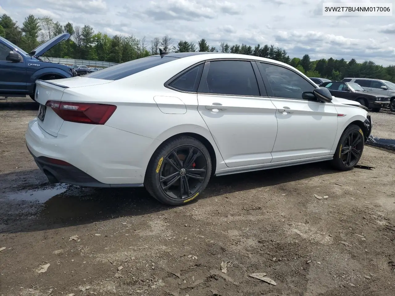 2022 Volkswagen Jetta Gli Autobahn VIN: 3VW2T7BU4NM017006 Lot: 55881285