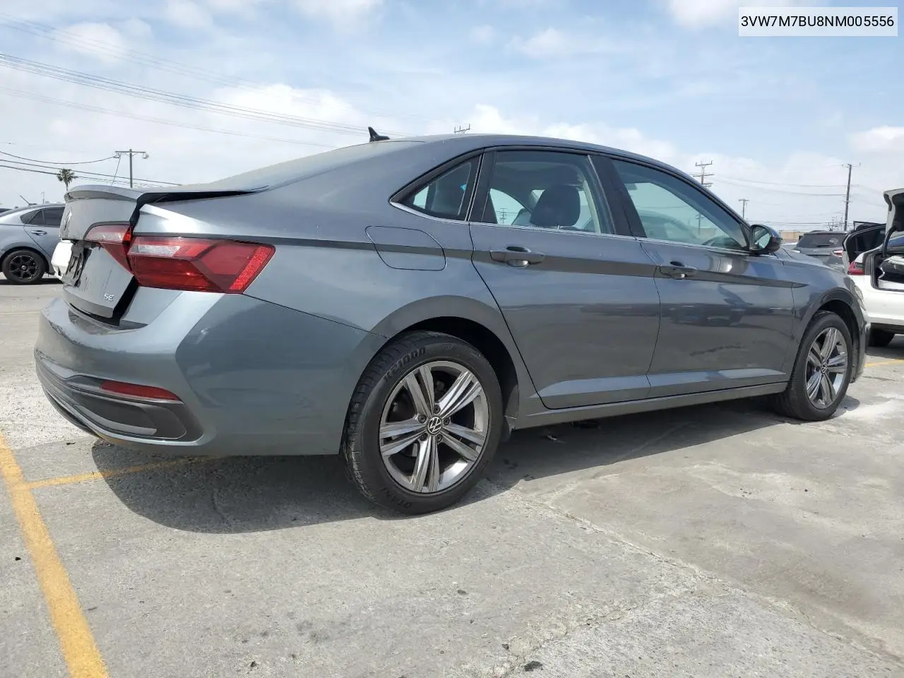 2022 Volkswagen Jetta Se VIN: 3VW7M7BU8NM005556 Lot: 56196785