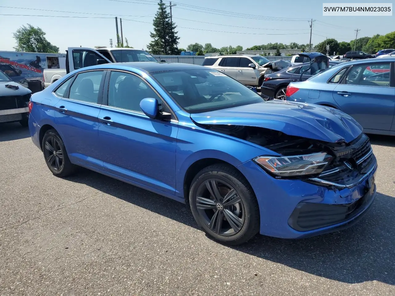 2022 Volkswagen Jetta Se VIN: 3VW7M7BU4NM023035 Lot: 62234935