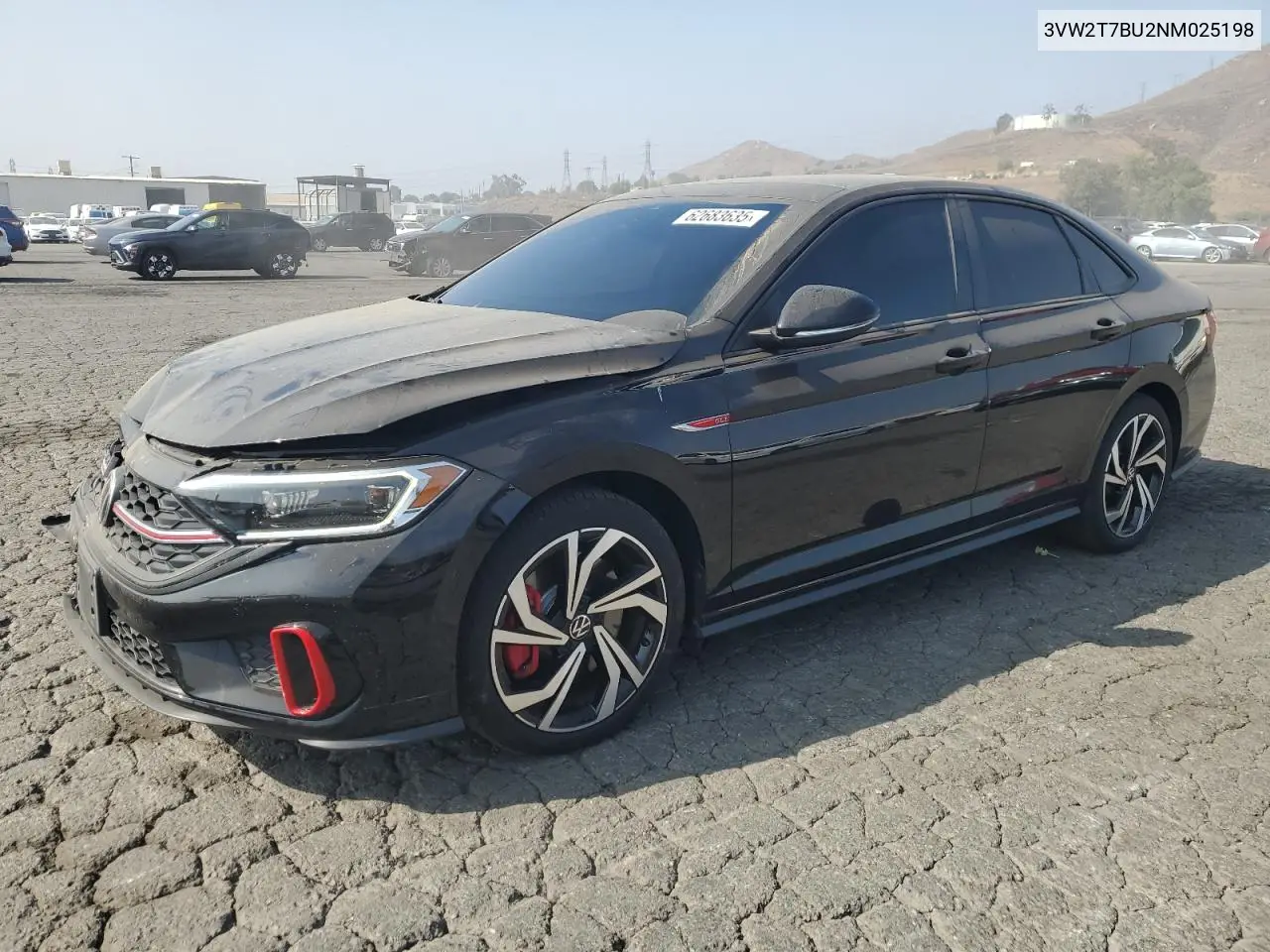 2022 Volkswagen Jetta Gli Autobahn VIN: 3VW2T7BU2NM025198 Lot: 62683635