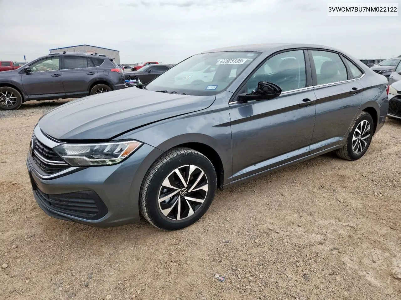 2022 Volkswagen Jetta S VIN: 3VWCM7BU7NM022122 Lot: 62805105