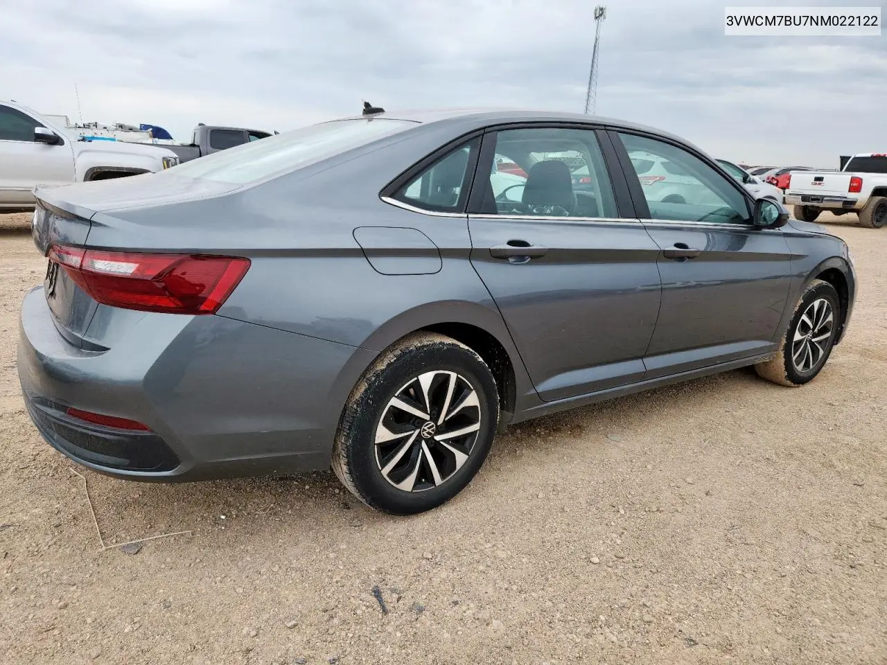 2022 Volkswagen Jetta S VIN: 3VWCM7BU7NM022122 Lot: 62805105