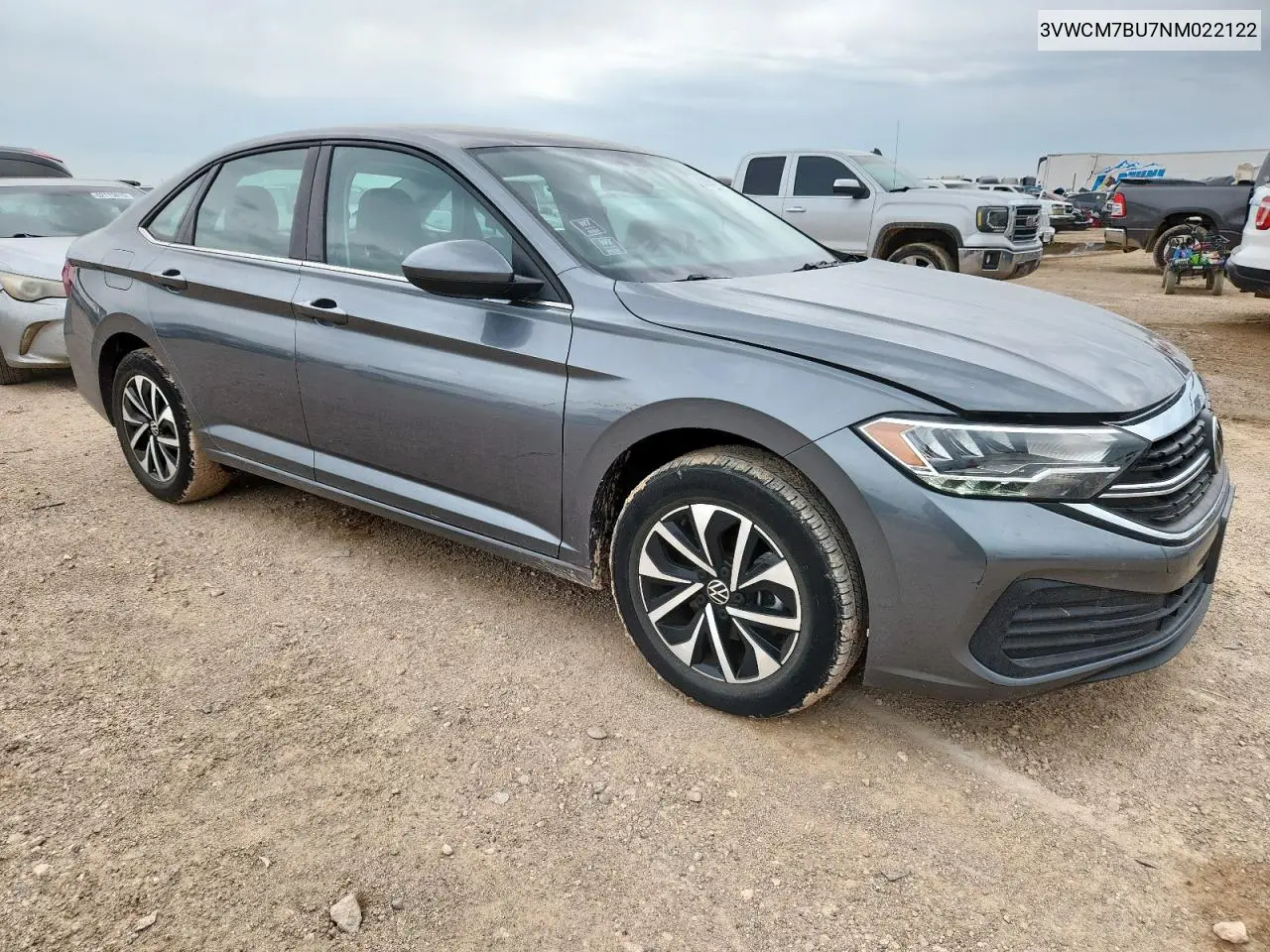 2022 Volkswagen Jetta S VIN: 3VWCM7BU7NM022122 Lot: 62805105