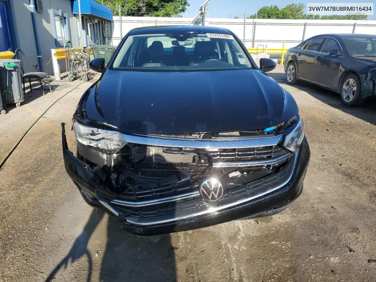 2024 Volkswagen Jetta Se VIN: 3VW7M7BU8RM016434 Lot: 56594975