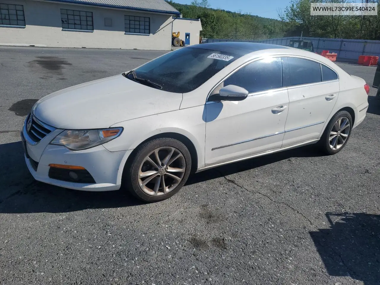 2009 Volkswagen Cc Luxury VIN: WVWHL73C99E540424 Lot: 56190335