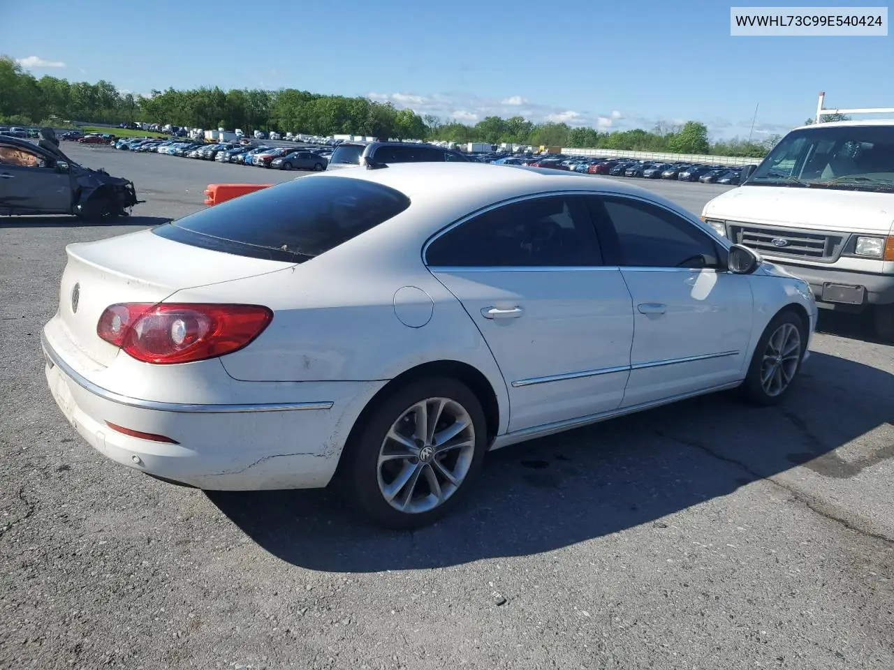 2009 Volkswagen Cc Luxury VIN: WVWHL73C99E540424 Lot: 56190335