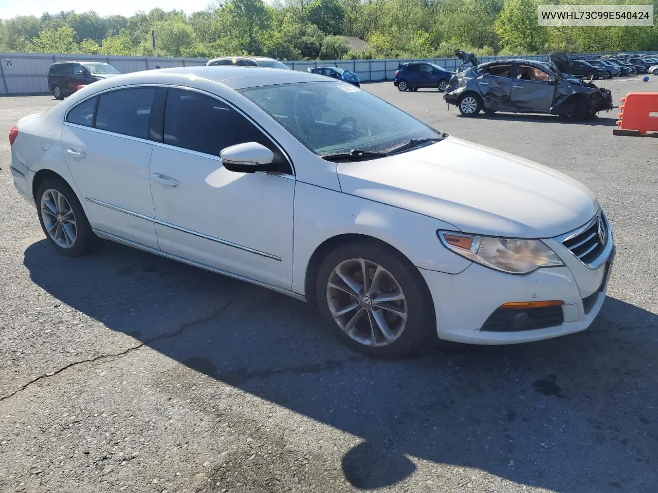 2009 Volkswagen Cc Luxury VIN: WVWHL73C99E540424 Lot: 56190335