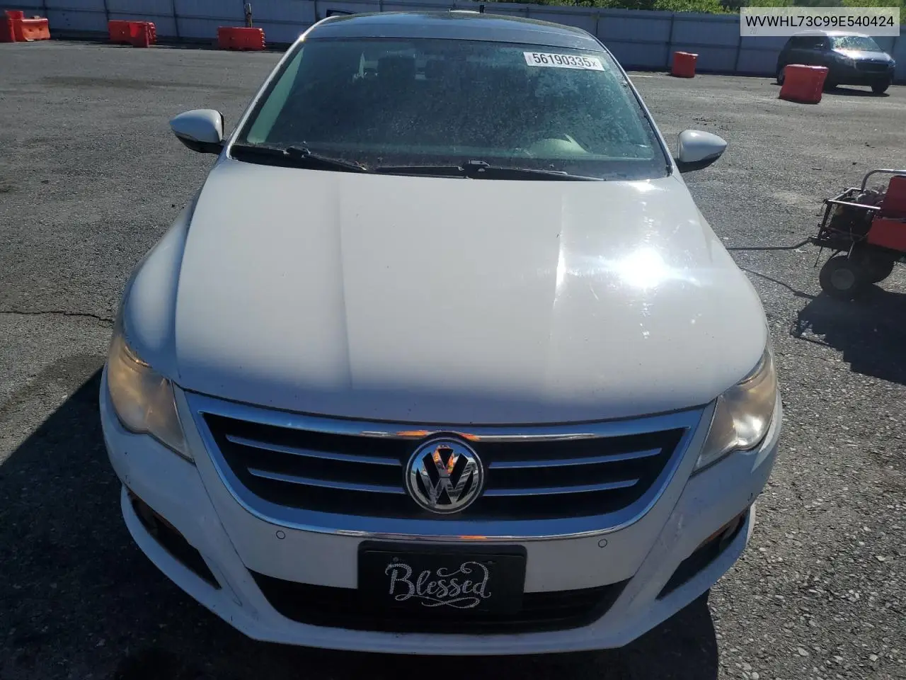 2009 Volkswagen Cc Luxury VIN: WVWHL73C99E540424 Lot: 56190335