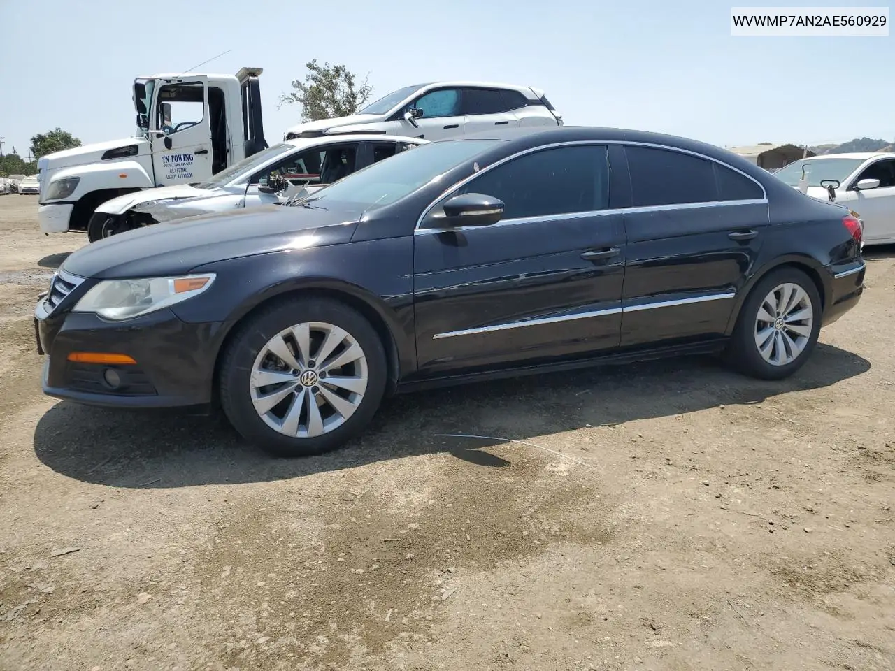 2010 Volkswagen Cc Sport VIN: WVWMP7AN2AE560929 Lot: 62086645