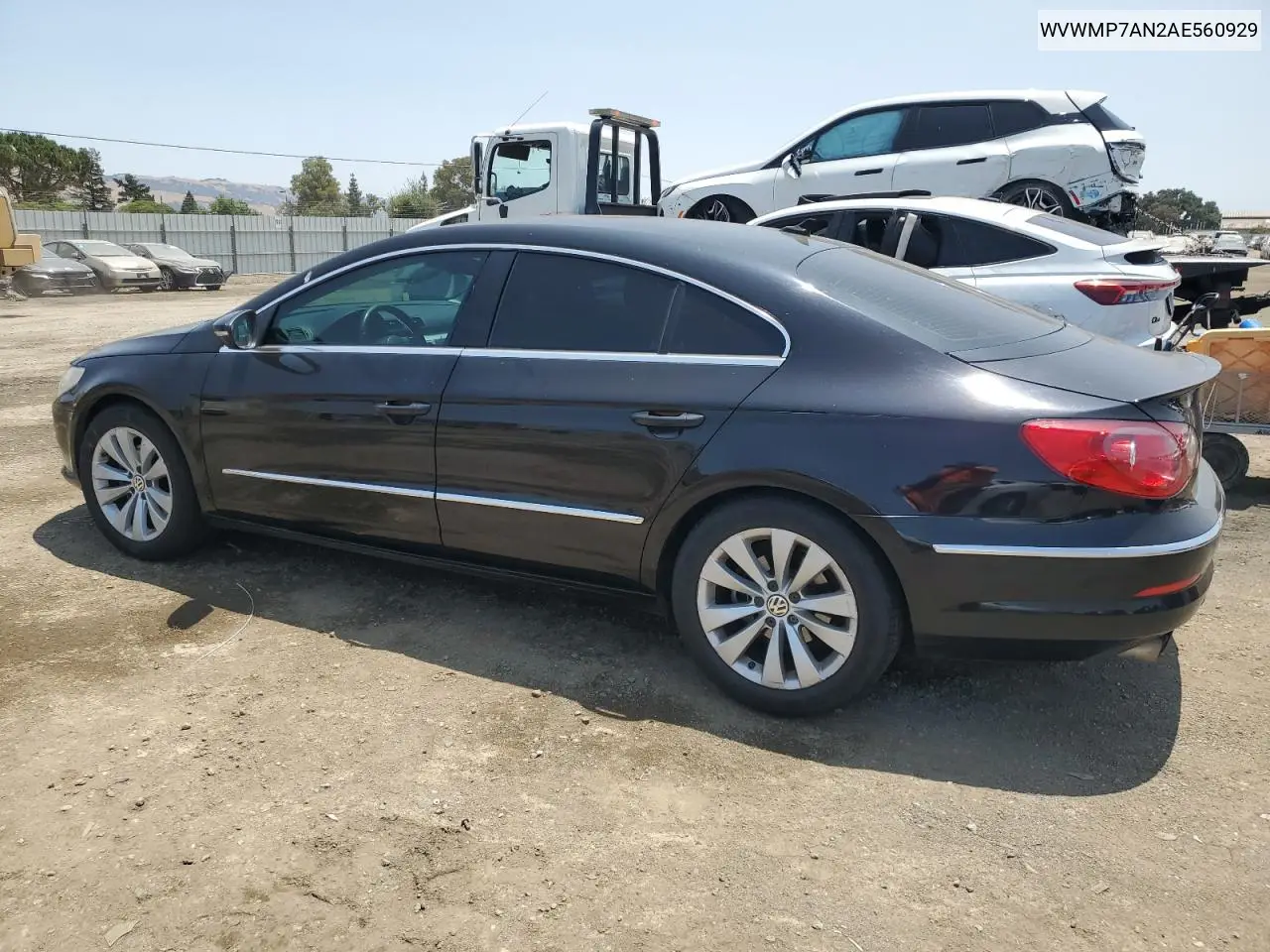 2010 Volkswagen Cc Sport VIN: WVWMP7AN2AE560929 Lot: 62086645
