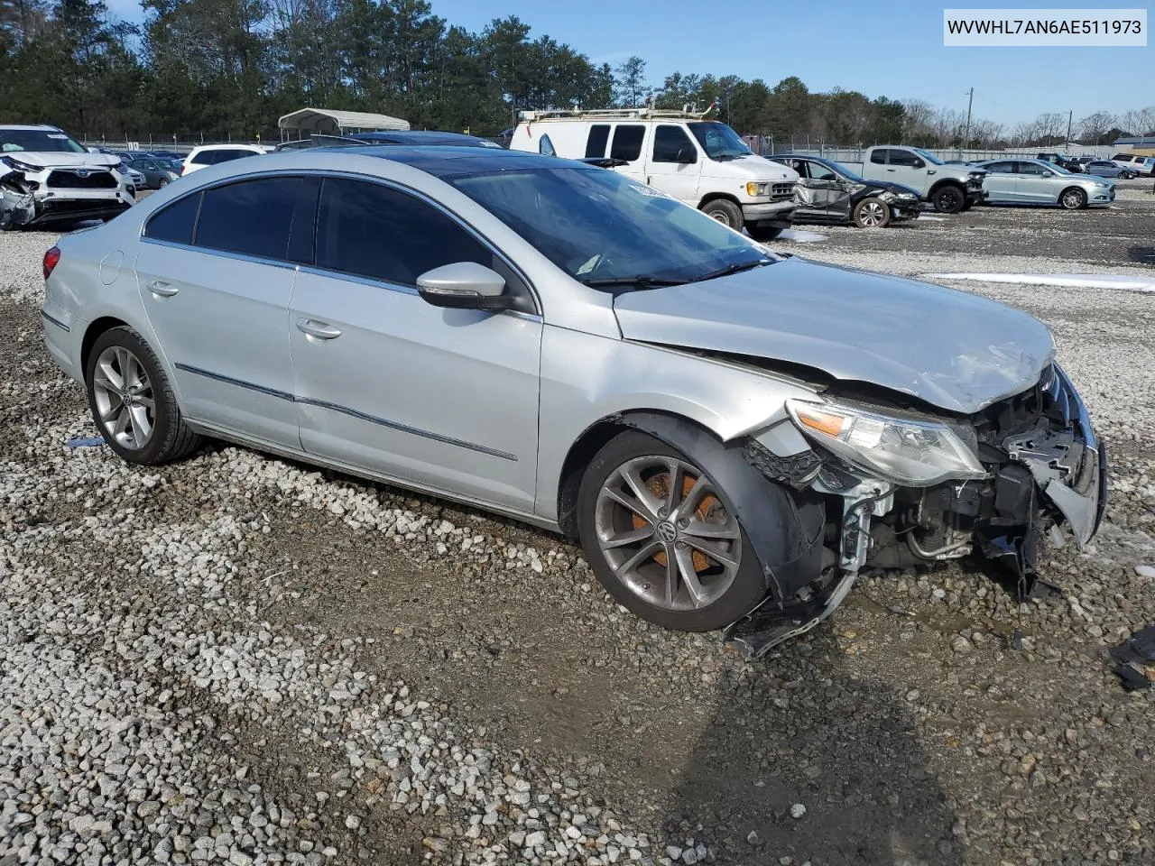 2010 Volkswagen Cc Luxury VIN: WVWHL7AN6AE511973 Lot: 85543384