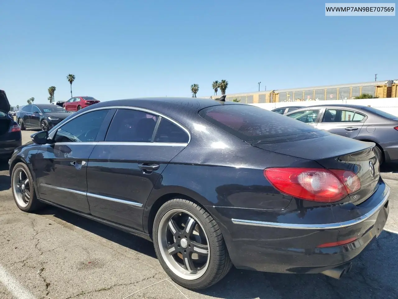 2011 Volkswagen Cc Sport VIN: WVWMP7AN9BE707569 Lot: 50265745