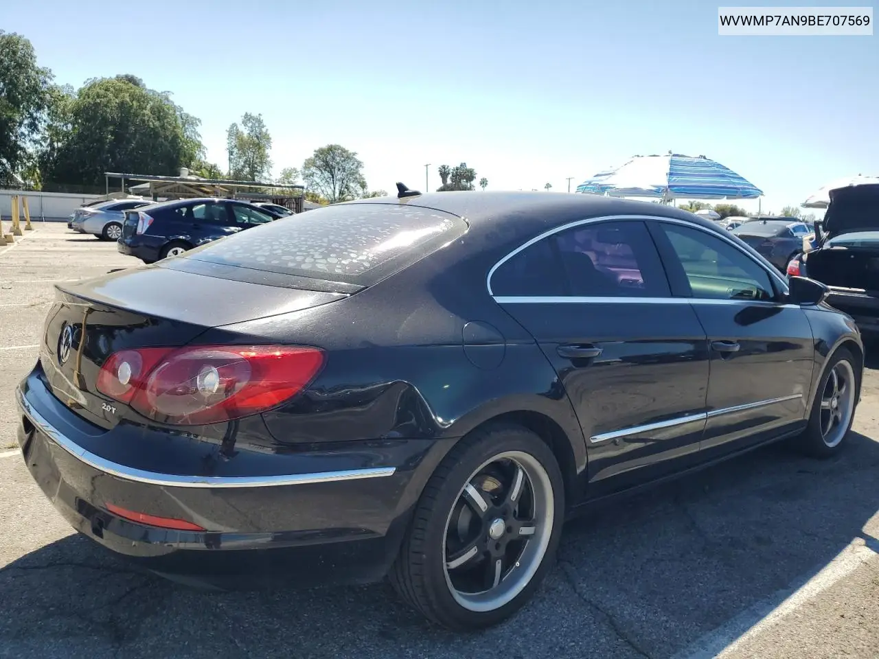2011 Volkswagen Cc Sport VIN: WVWMP7AN9BE707569 Lot: 50265745