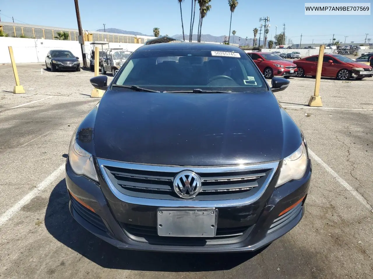 2011 Volkswagen Cc Sport VIN: WVWMP7AN9BE707569 Lot: 50265745