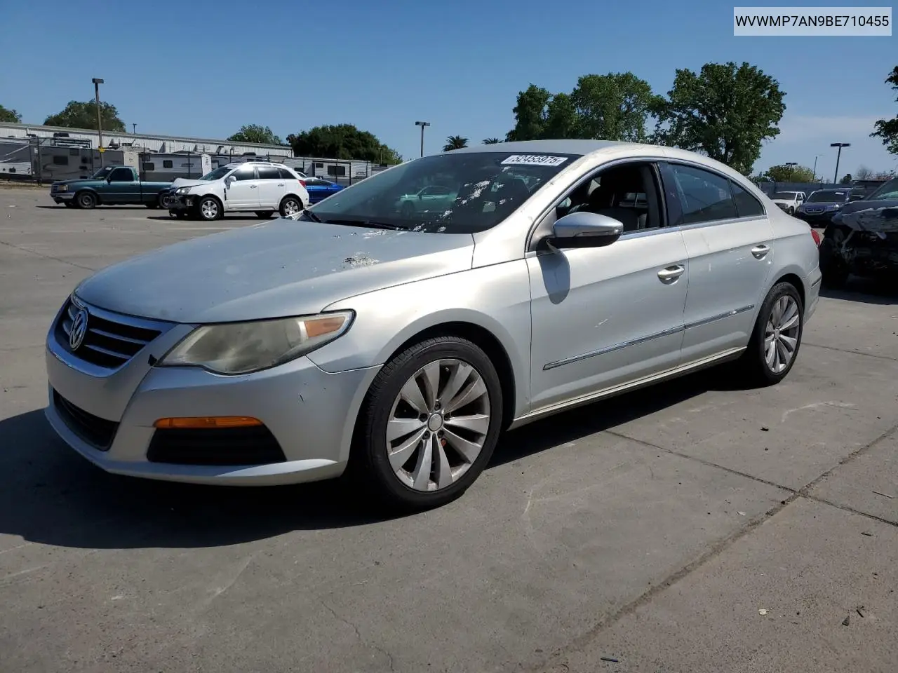 2011 Volkswagen Cc Sport VIN: WVWMP7AN9BE710455 Lot: 52455975