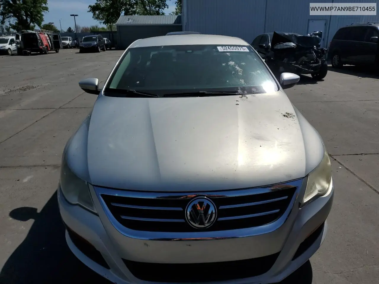 2011 Volkswagen Cc Sport VIN: WVWMP7AN9BE710455 Lot: 52455975