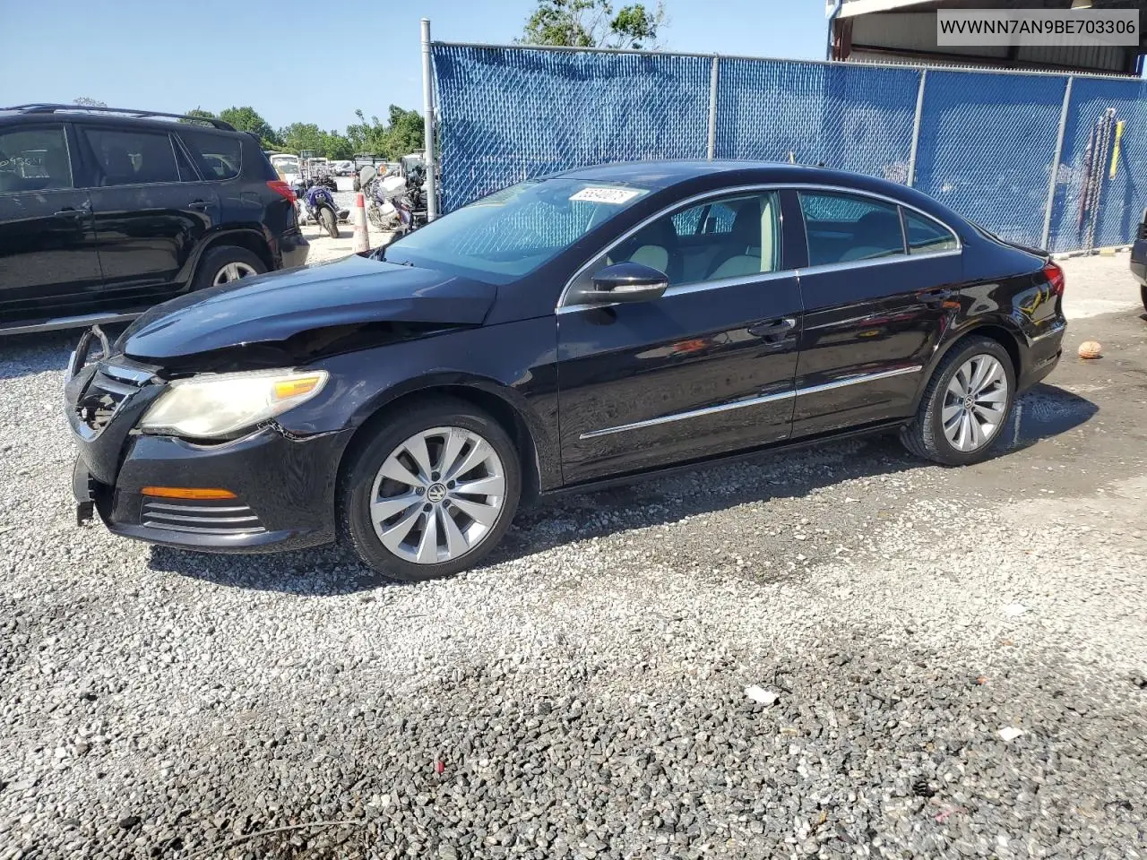 2011 Volkswagen Cc Sport VIN: WVWNN7AN9BE703306 Lot: 55340075