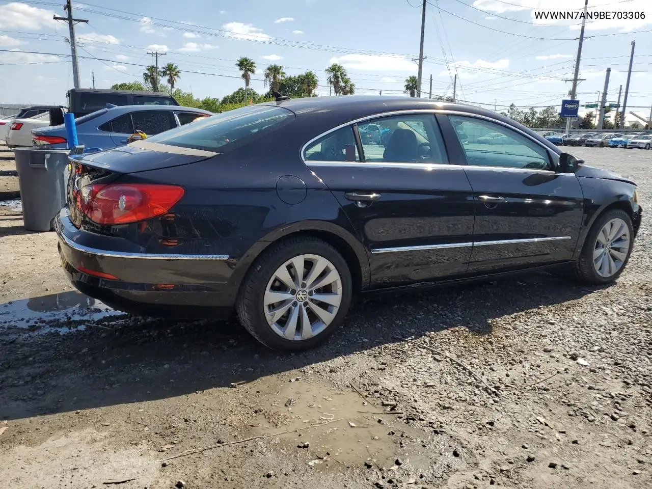 2011 Volkswagen Cc Sport VIN: WVWNN7AN9BE703306 Lot: 55340075
