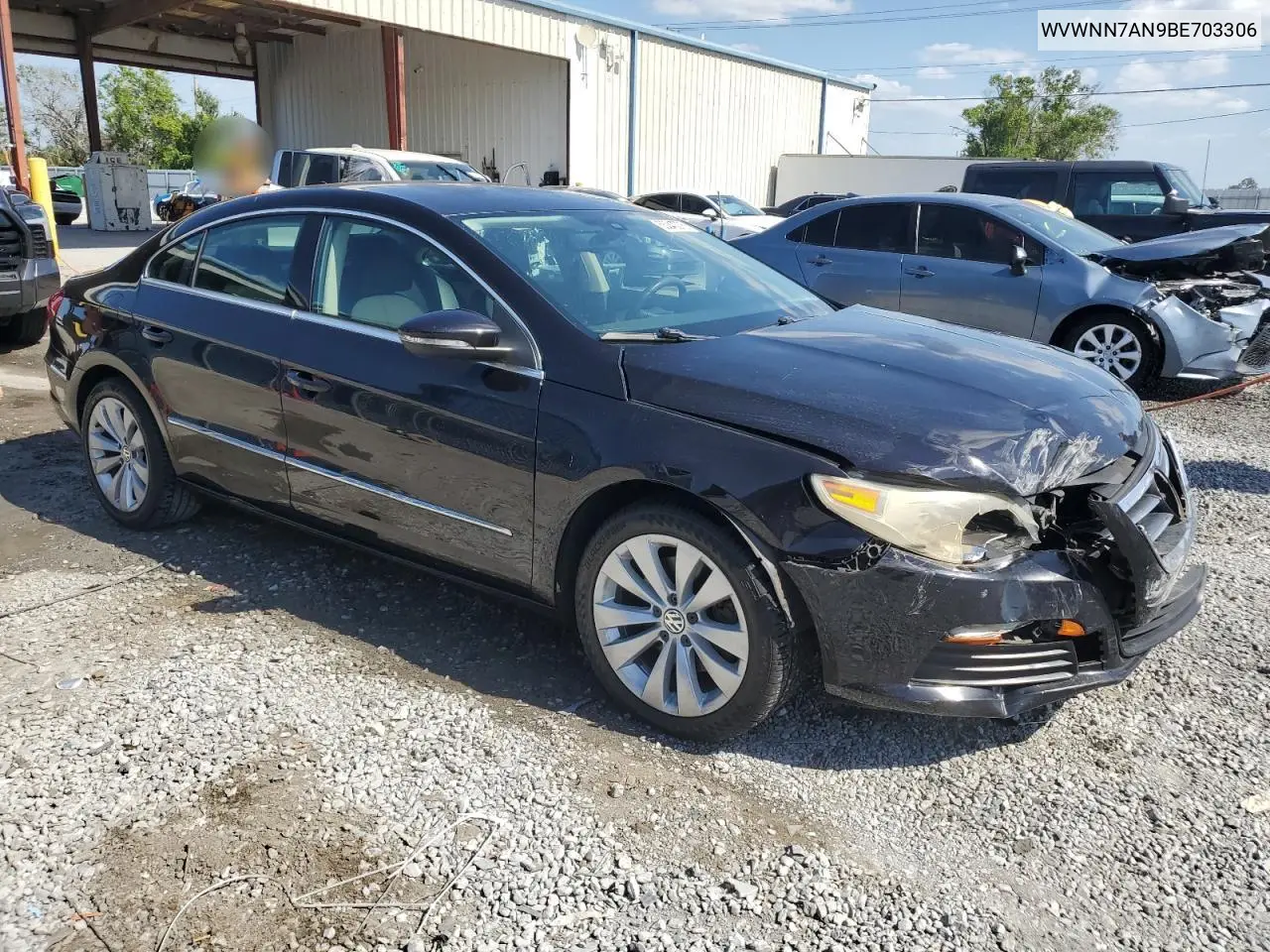 2011 Volkswagen Cc Sport VIN: WVWNN7AN9BE703306 Lot: 55340075