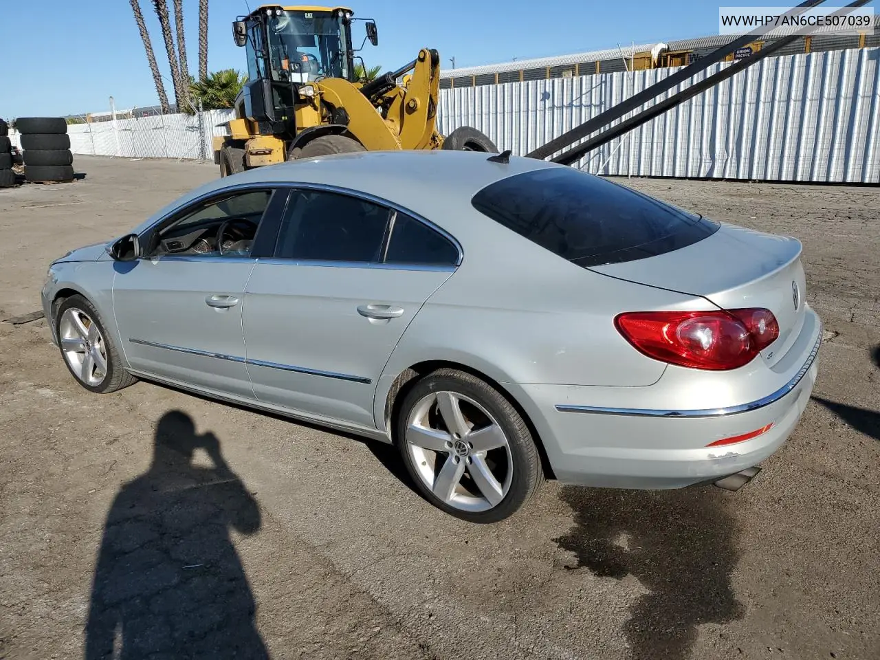 2012 Volkswagen Cc Luxury VIN: WVWHP7AN6CE507039 Lot: 45208945