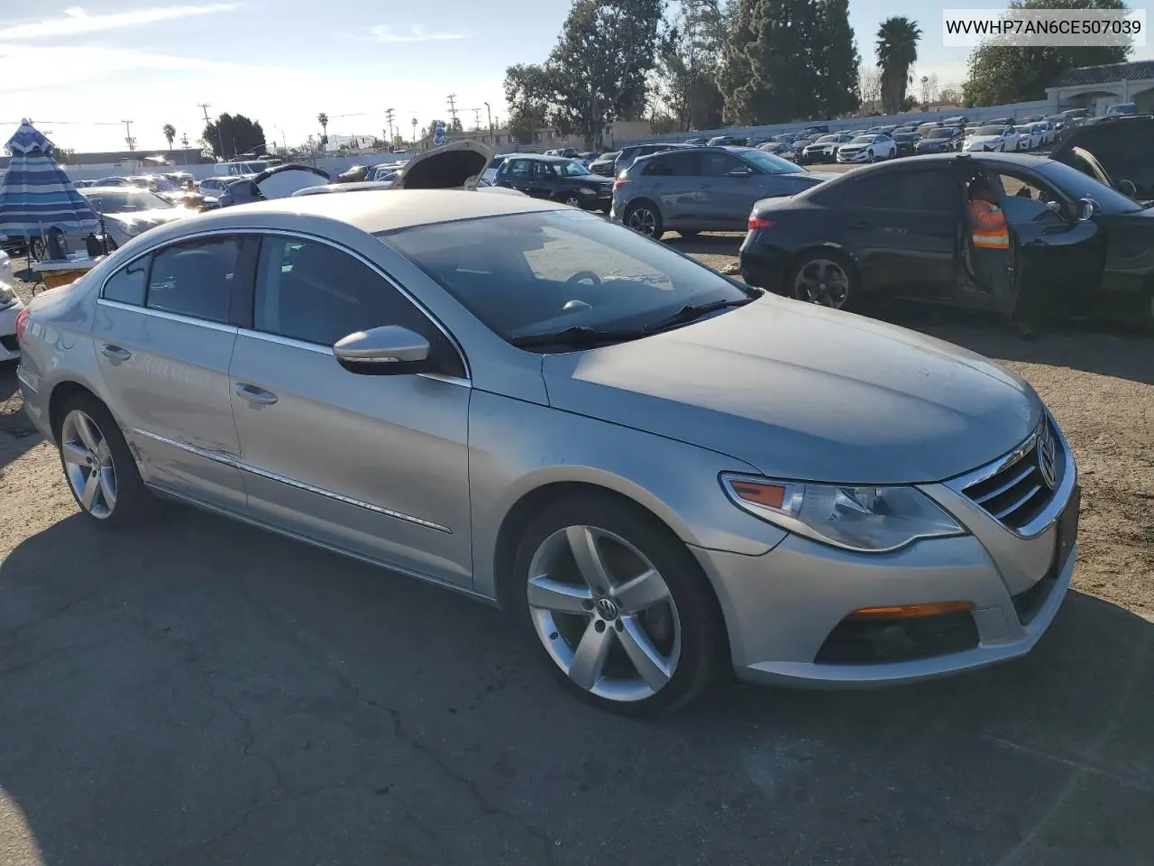 2012 Volkswagen Cc Luxury VIN: WVWHP7AN6CE507039 Lot: 45208945