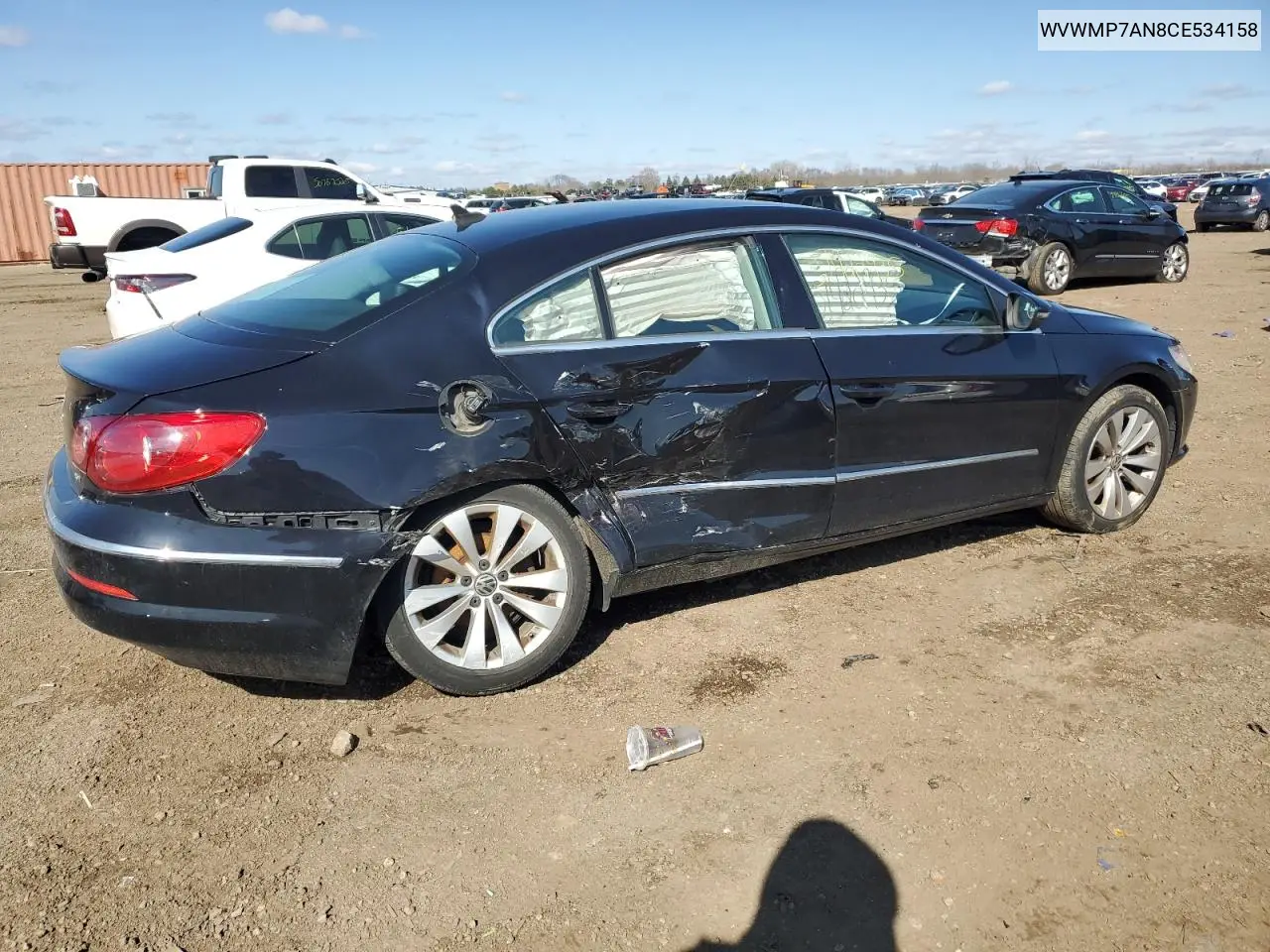 2012 Volkswagen Cc Sport VIN: WVWMP7AN8CE534158 Lot: 50818975