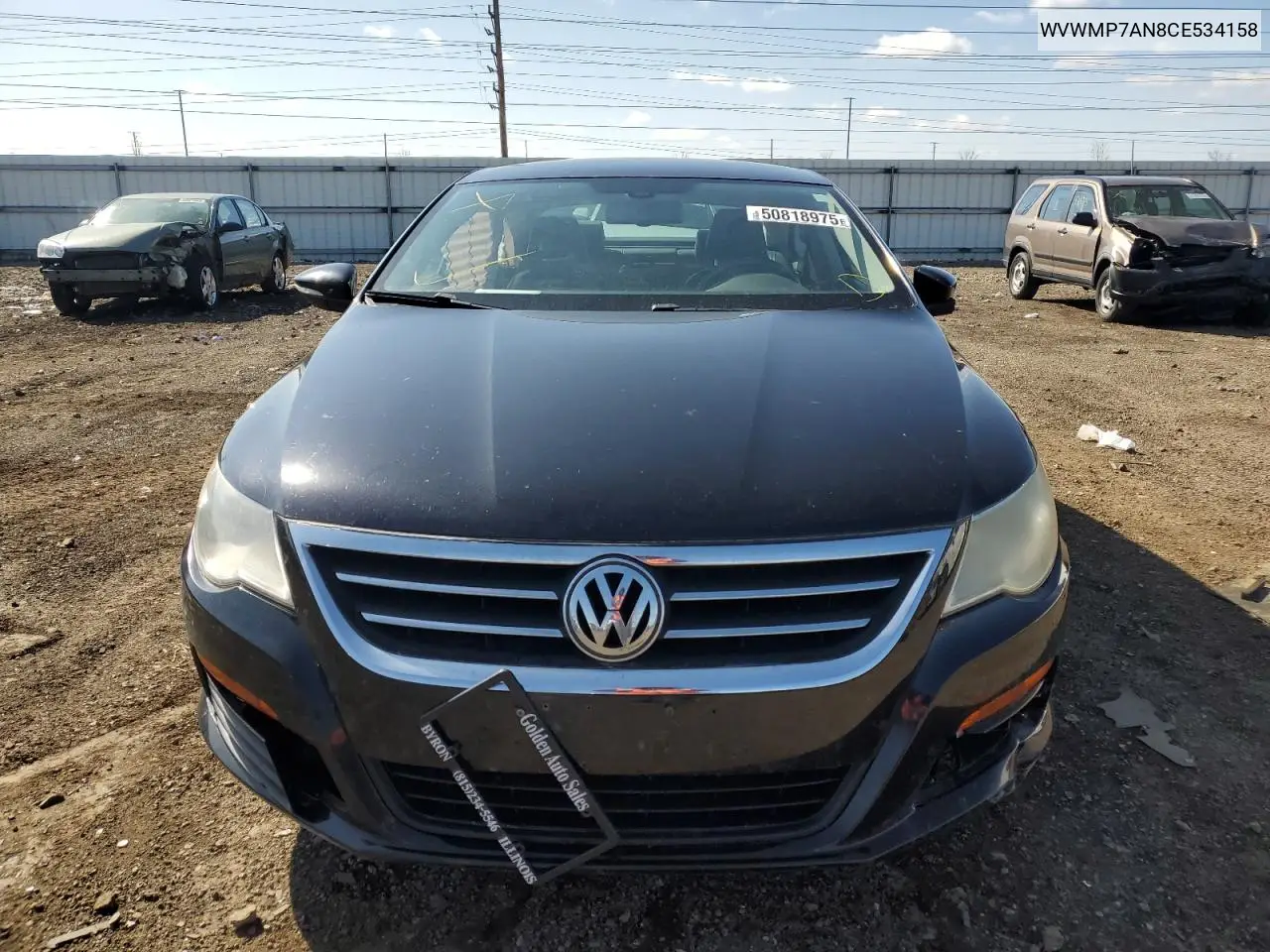 2012 Volkswagen Cc Sport VIN: WVWMP7AN8CE534158 Lot: 50818975