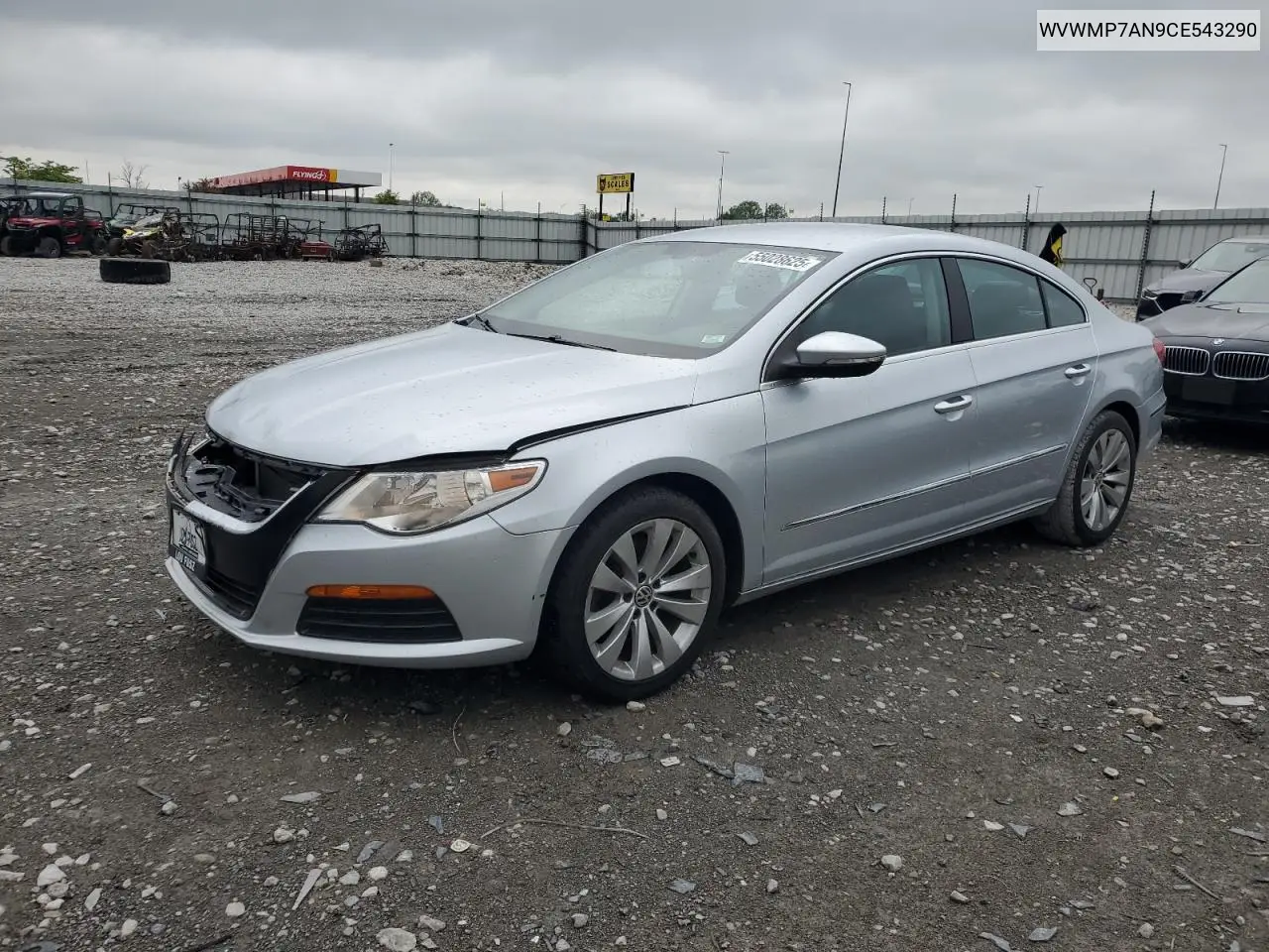 2012 Volkswagen Cc Sport VIN: WVWMP7AN9CE543290 Lot: 55028625
